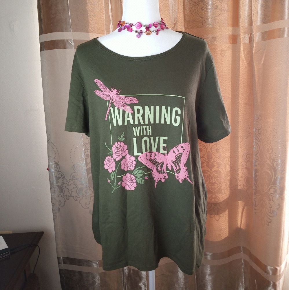 Green Print Tee